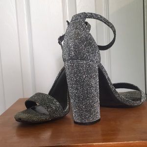 Silver sparkly Heels